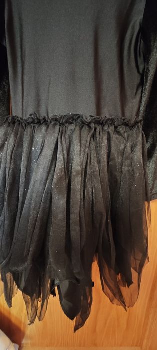 Vestido preto Halloween 7 anos