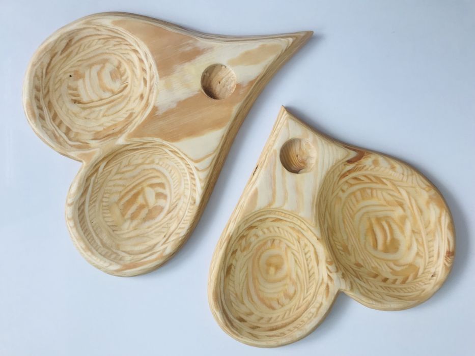 TALERZ ozdobny TACKA do podawania komplet 3 PATER kuchennych serca