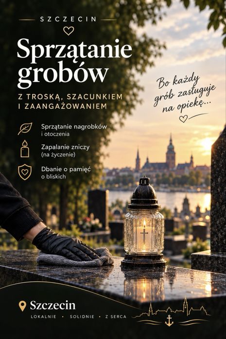 Sprzątanie i pielęgnacja grobów– SZCZECIN CMENTARZ CENTRALNY