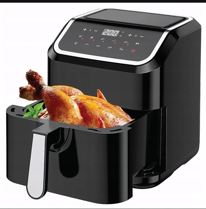 Frytkownica beztłuszczowa AirFryer 5.5l duża 10 programów 1600W mocna