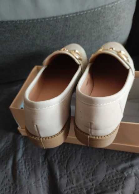 Damskie buty eleganckie 37 beżowe