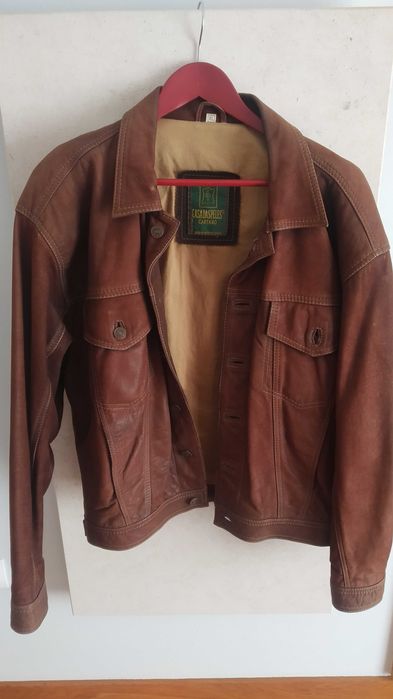 Casaco de pele castanho