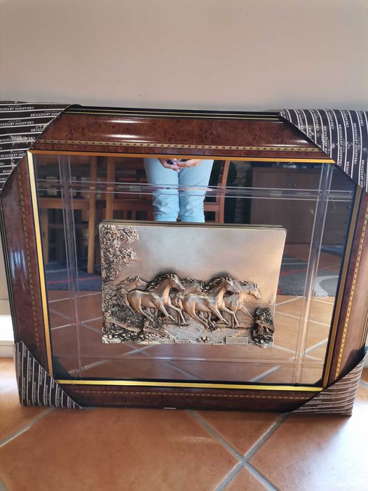 3 Quadros Decorativos com Espelho e Estanho BAIXA PREÇO