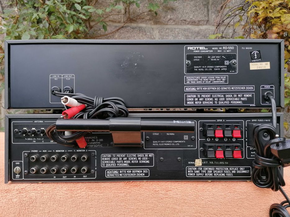 ROTEL RX-550 RD-550 Japońska Wieża Stereo Prl