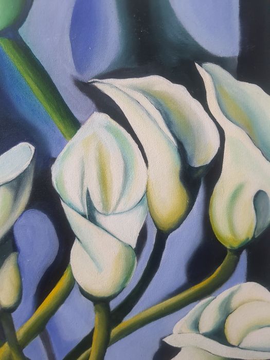 Pintura a óleo não emoldurada