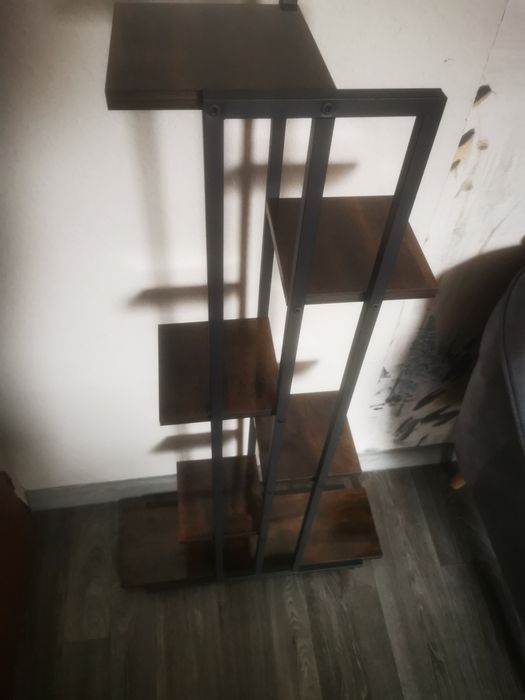 Kwietnik metalowy, drewno loftowy