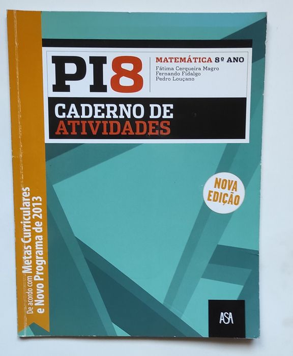 Caderno de atividades PI8 matemática 8ºano