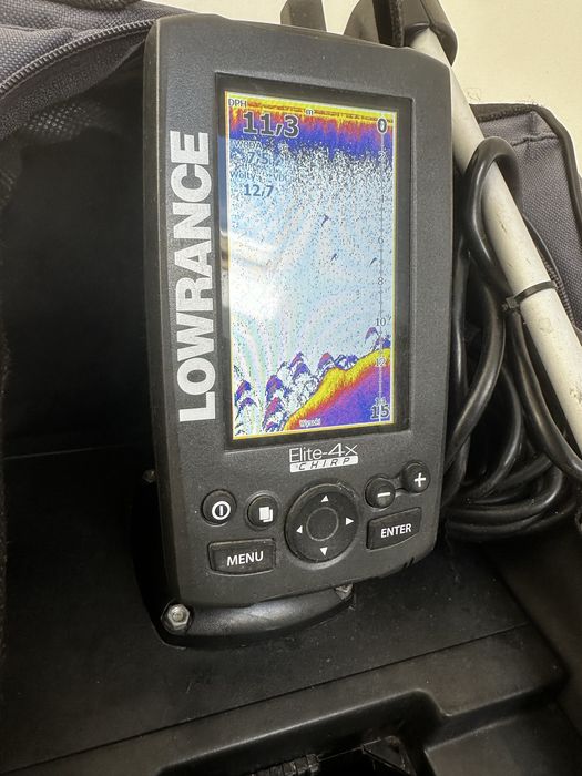 Echosonda Lowrance Elite-4x CHIRP + torba, przetwornik, ramię (Gotowy zestaw!)