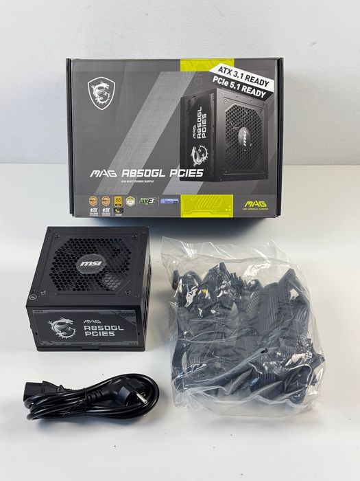 Блок живлення MSI MAG A850GL PCIE5 850W (ATX, 850 Вт, 80 PLUS Gold, повністю модульний) (306-7ZP8A11-CE0)