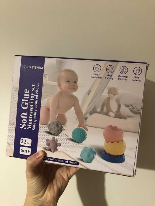 Lote 22 Peças Brinquedos Sensoriais em Silicone p/ Bebé | Estimulação e Sensações