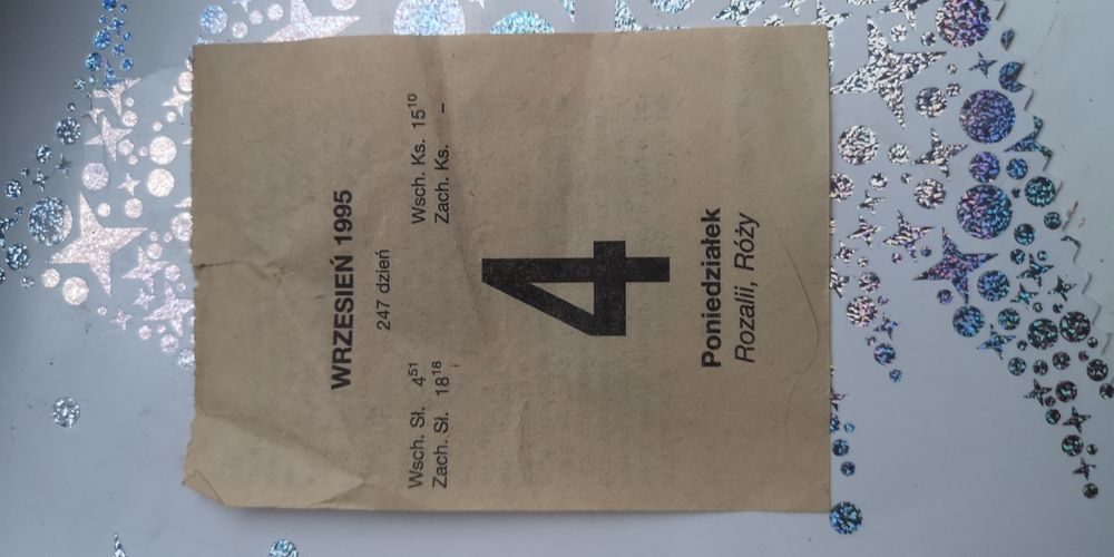 Kartka z kalendarza 4 września 1995