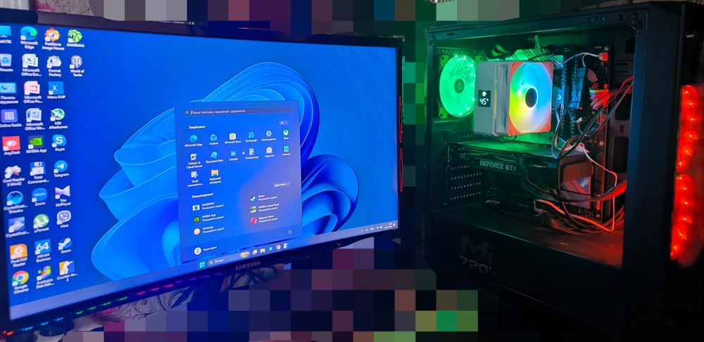 Ігровий ПК i7-11700K / GTX 1660 SUPER / 16GB RAM + Монітор Samsung