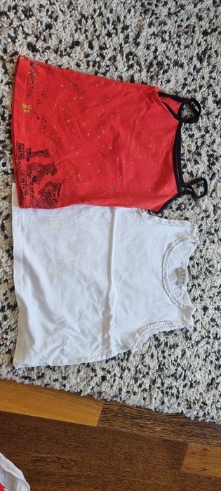 2x bluzka na ramiączkach next biała i inne 116