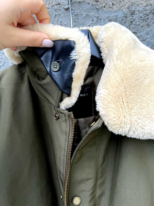 Casaco/Parka/Blusão Zara Man verde tropa matte NOVA gola pêlo