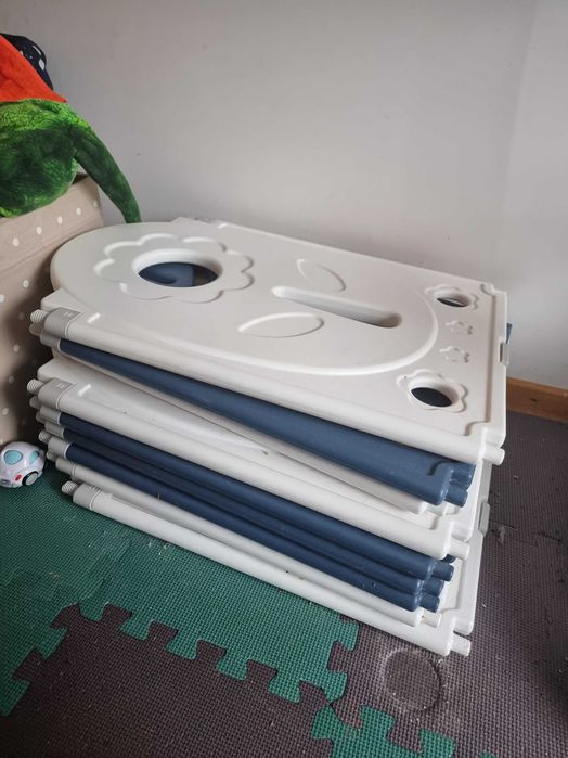 Манеж BabyPlayPen "Магічний ліс" +баскетбольне кільце 123*165*62 Синій