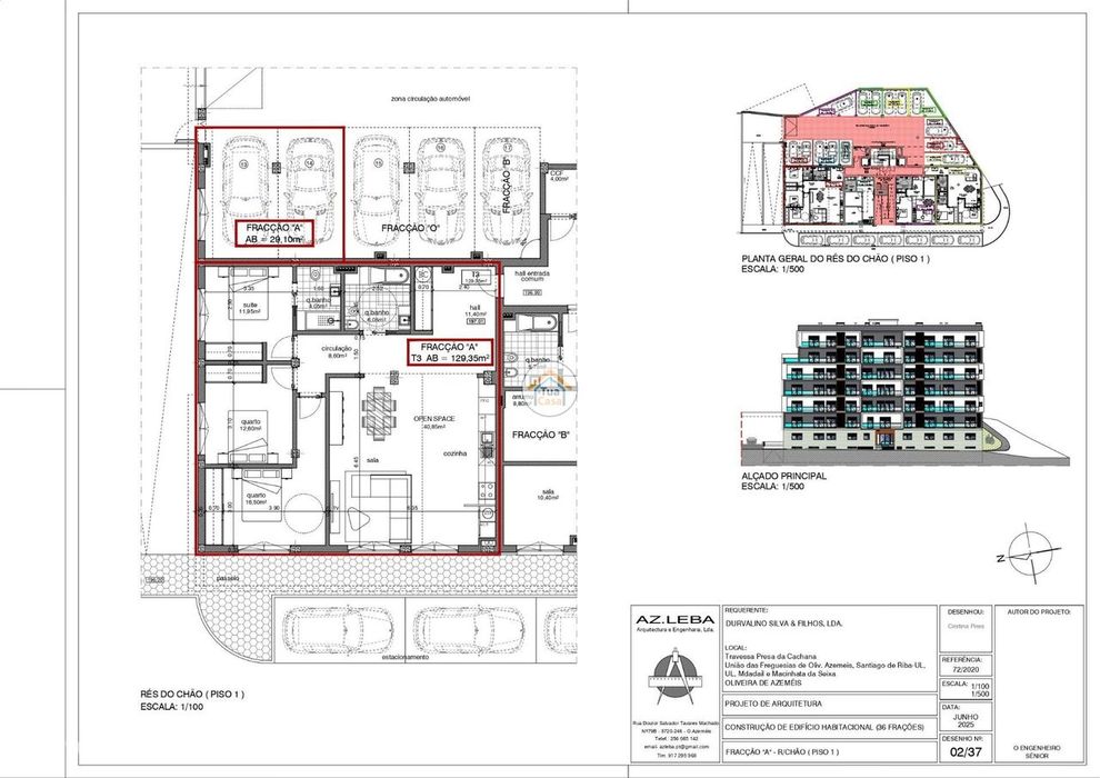 Apartamento T3 rés do chão Fração A em Construção - Barrocas, Oliveira — Oliveira De Azeméis, Santiago De Riba-Ul, Ul, Macinhata Da Seixa E Madail, Aveiro