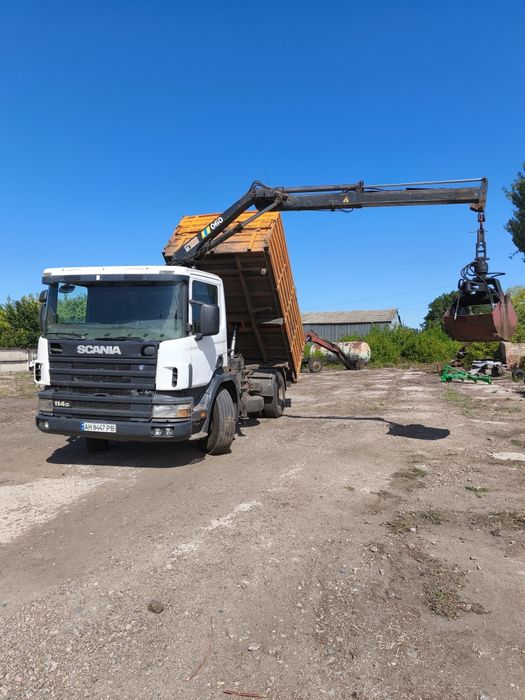 Scania 114 Скания самосвал манипулятор