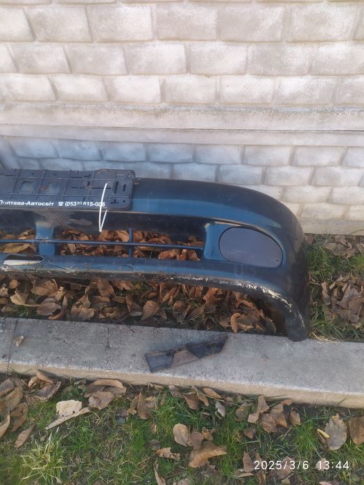 Бампер Ланос сенс з заглушками.