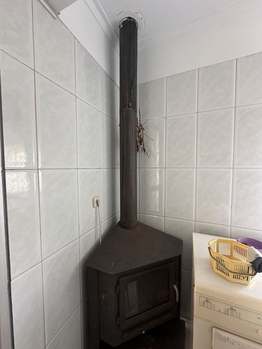 Salamandra a lenha com vidro