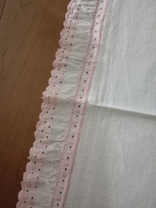 Lençol branco antigo de 1,70 cm x 2,40 cm