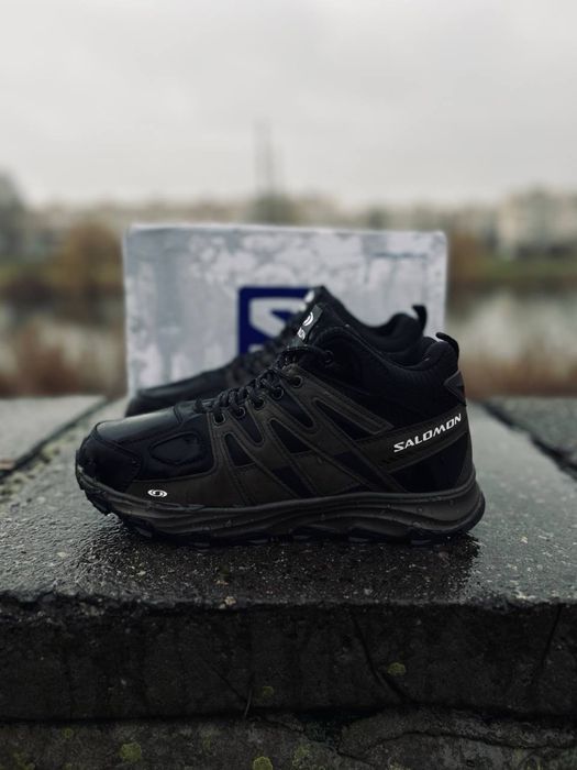 Кроссовки Salomon термо на зиму / кожаные саломоны gore-tex waterproof