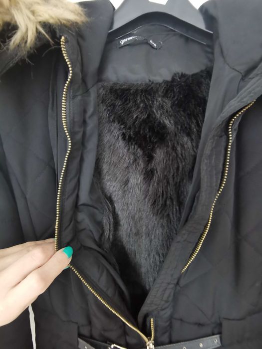 Kurtka z futerkiem pod spodem, Stradivarius, rozmiar s