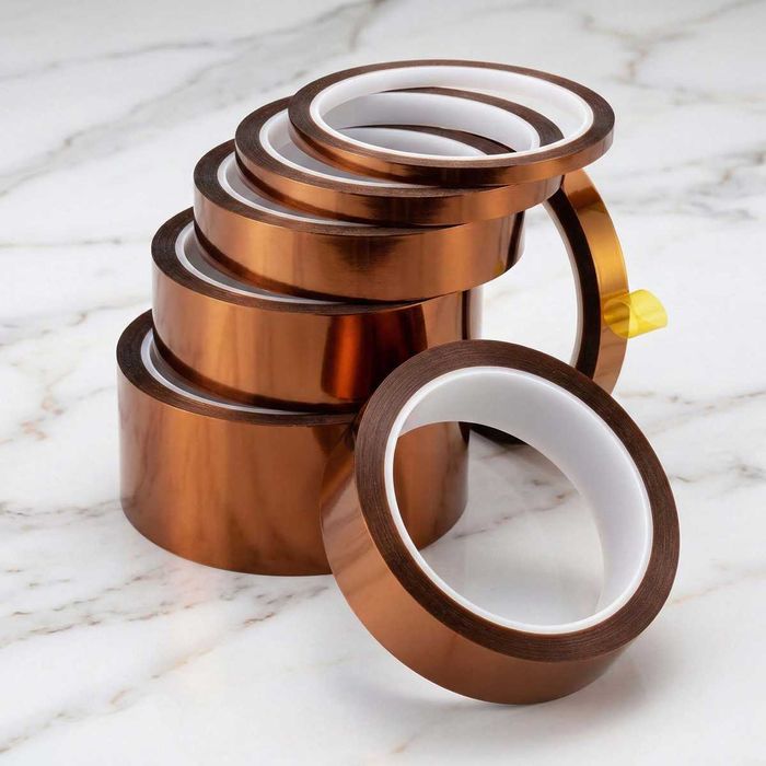 Термоскотч каптон Kapton 5 - 300 мм — термостойкий скотч 60 мкм