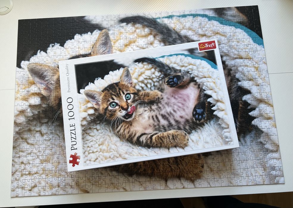 Puzzle 1000 Wesoły kotek 10448 Trefl kompletne