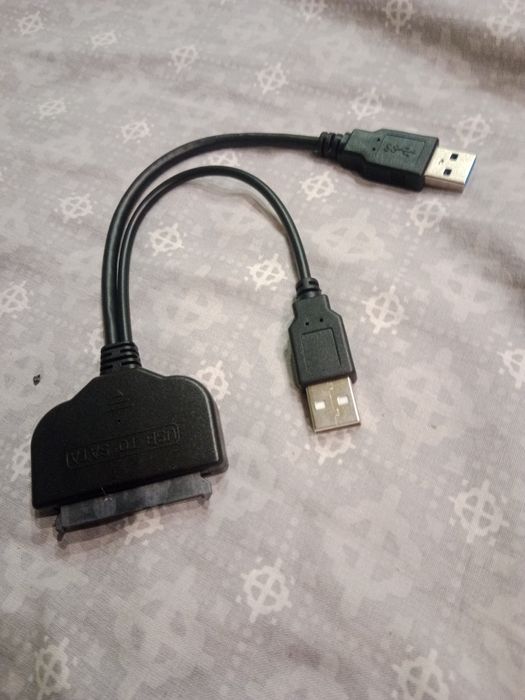 Адаптер USB 3.0 (х2 USB) — SATA (22+7) для під'єднання HDD/SSD перехід