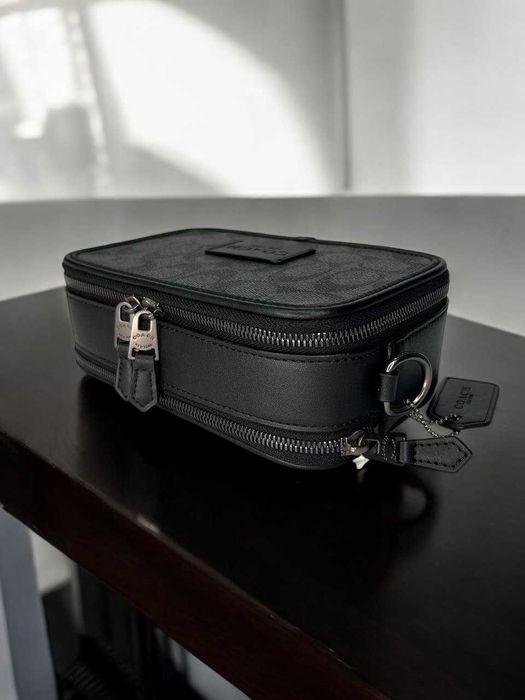 Мужская сумка Coach, кожаная сумка Коуч, оплата на почте