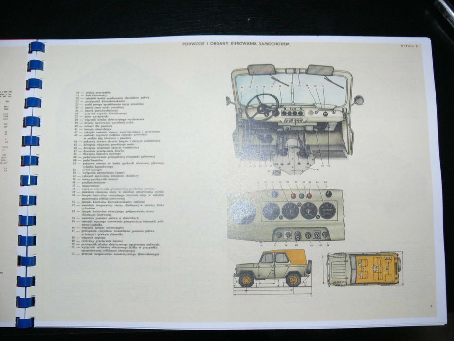 Samochód osobowo-terenowy UAZ 469B Album Tablic Poglądowych z 1975r