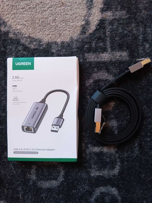 Karta sieciowa USB 3.0 2.5G.+Kabel RJ45 1m cat.8