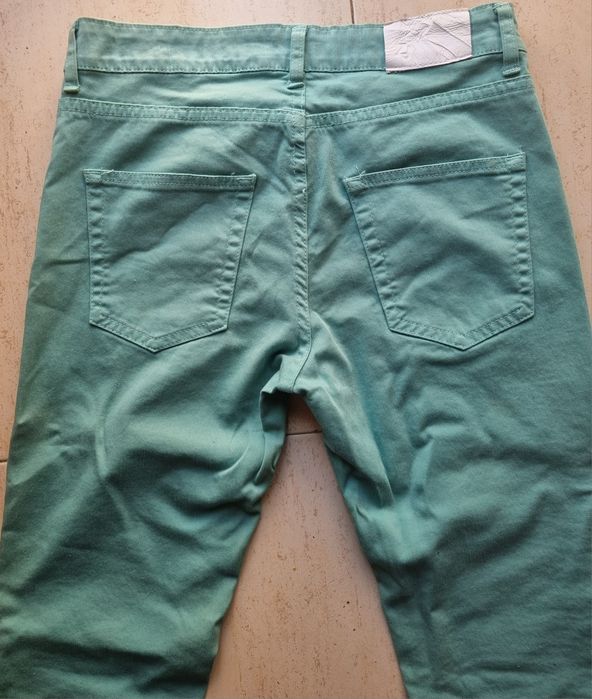 Calças Jeans Zara verde água