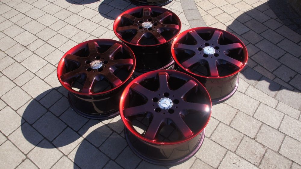 Alufelgi Mercedes 8,5Jx17" et52 5x112 w cieniowanym red candy