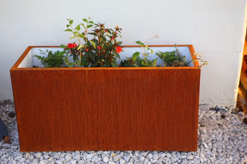 Donica duża corten stal industrialna każdy wymiar