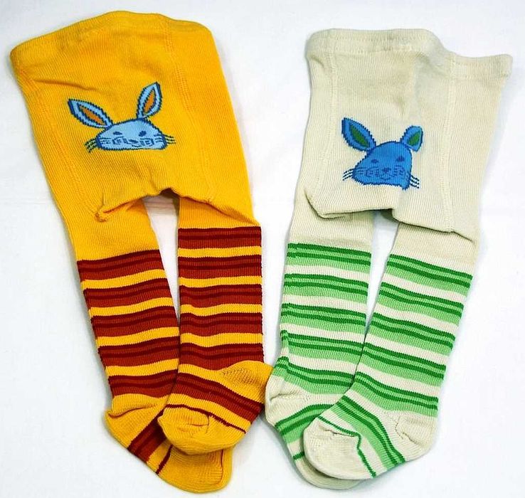 Rajstopy niemowlęce z króliczkiem 2 sztuki Rozmiar 56/62