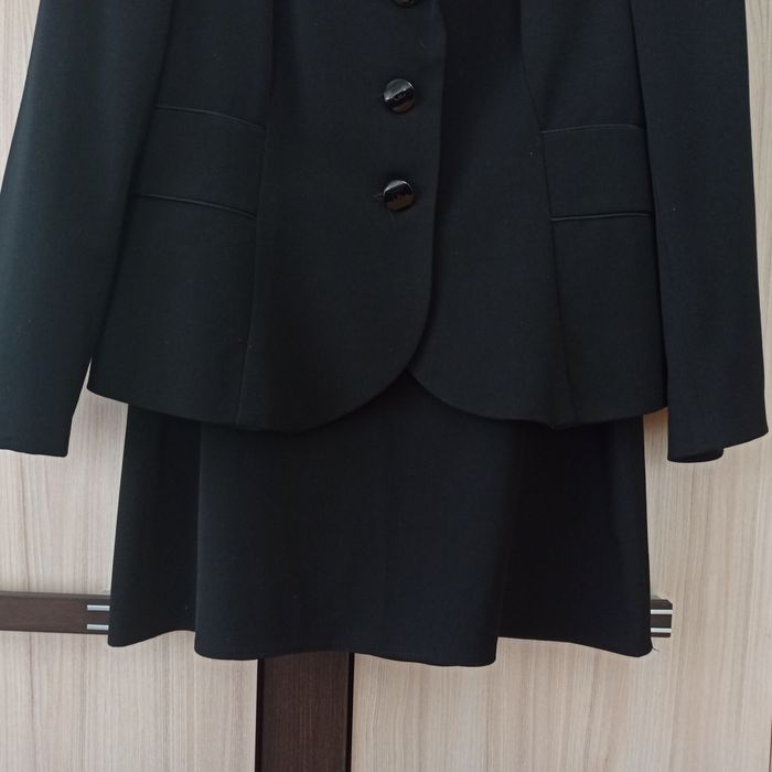 Tutto czarny kostium, garnitur damski rozmiar L