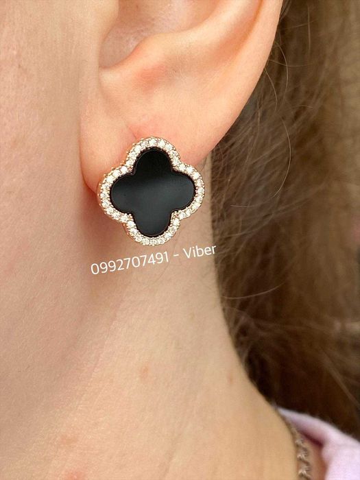 Позолоченные Серьги Клевер (Разные Модели), Конюшина.Позолота. Сережки