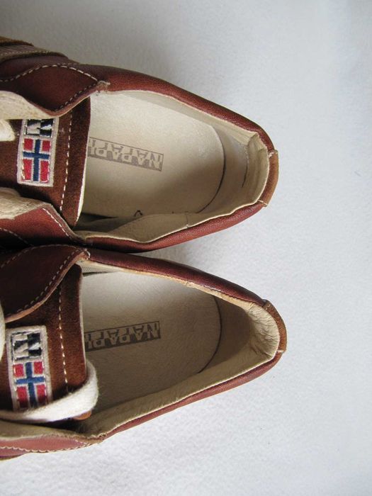 NAPAPIJRI brązowe męskie buty rozmiar 43 , skórzane sneakersy