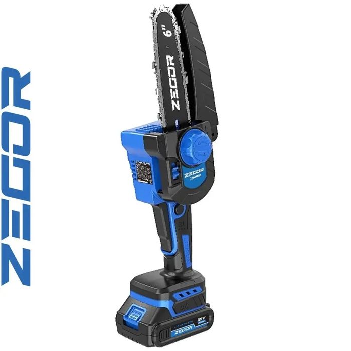 Пила ланцюгова акумуляторна ZEGOR CSAX-21BL-6" 21V 2Ач у кейсі
