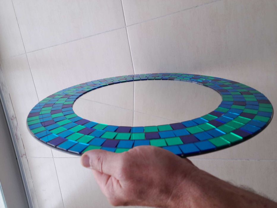 Espelho de Parede Redondo Mosaico Colorido64585476522114122