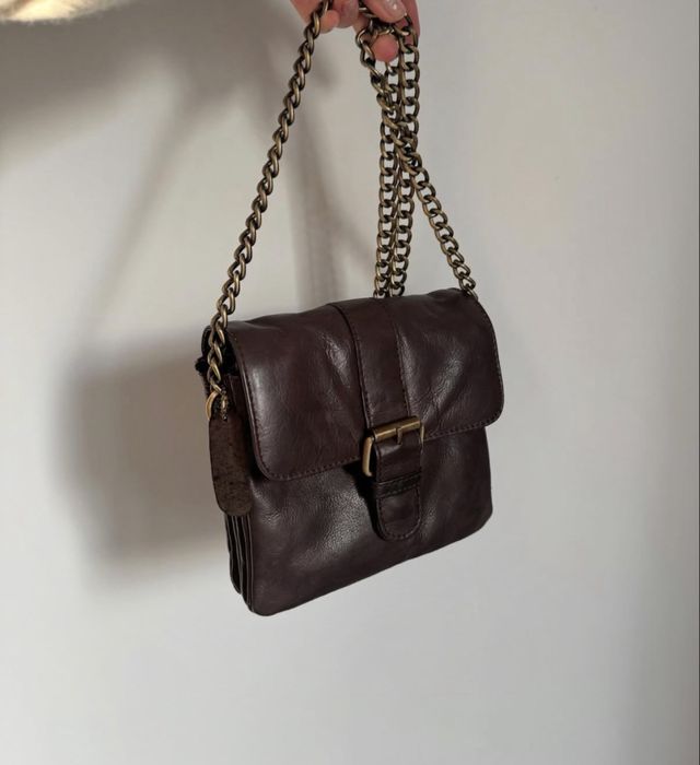 Сумочка шкіряна коричнева