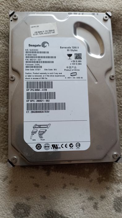 Жорсткий диск ПК Seagate 80 ГБ.