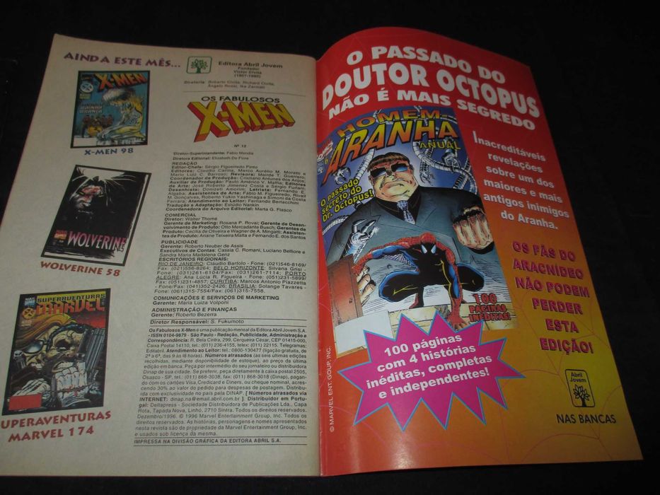 Livros BD Os Fabulosos X-Men 11 e 12 Abril Marvel