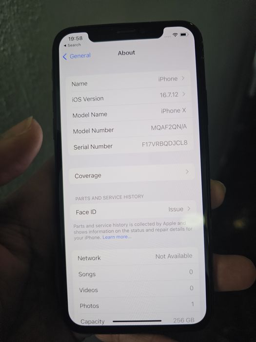 Iphone X ..256gb