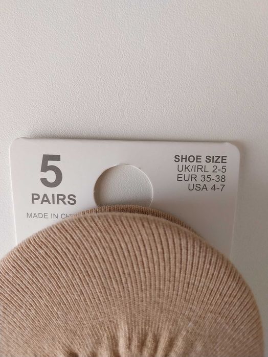 Pack 5 Pares Meias Invisiveis/Footies Seamless Primark (Novos Selados)