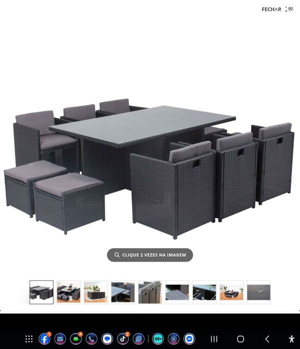 Mesa de jardim 10 pessoas