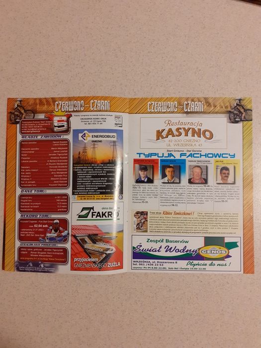 Program żużlowy 1 liga 2006 r. Start Gniezno - Stal Gorzów