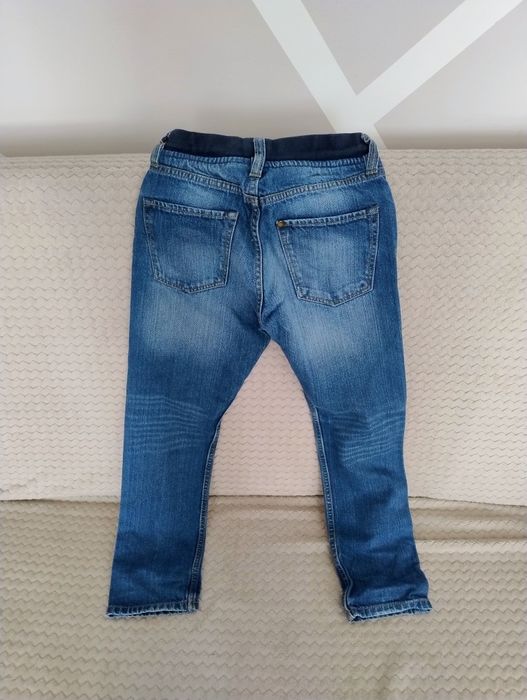 Spodnie jeansowe H&M 128 niebieskie