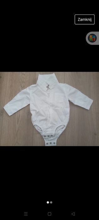 Zestaw rampers + koszula body (rozm.56/62)